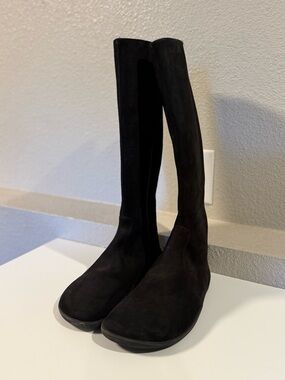 Women's Over-the-Knee Black Suede Boots